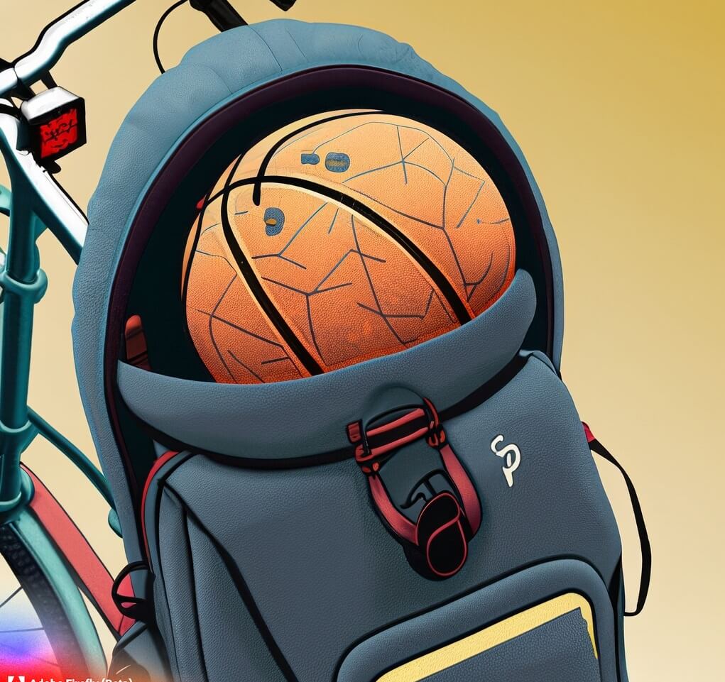 Using a Backpack with a Ball Holder To Carry A Basketball On A Bike