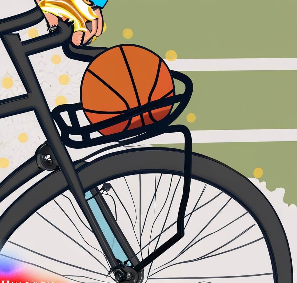 Using a Frame Mount To Carry A Basketball On A Bike